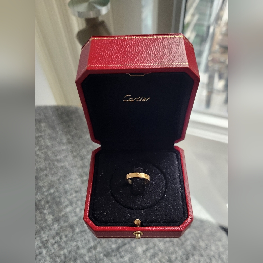 SOLD Cartier LOVE small Gold Ring - Picture 1 of 5